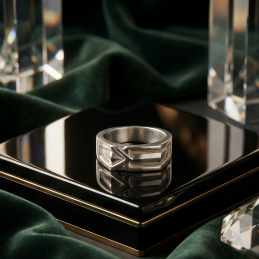 DIVYORO ANGULAR MOTIF RING