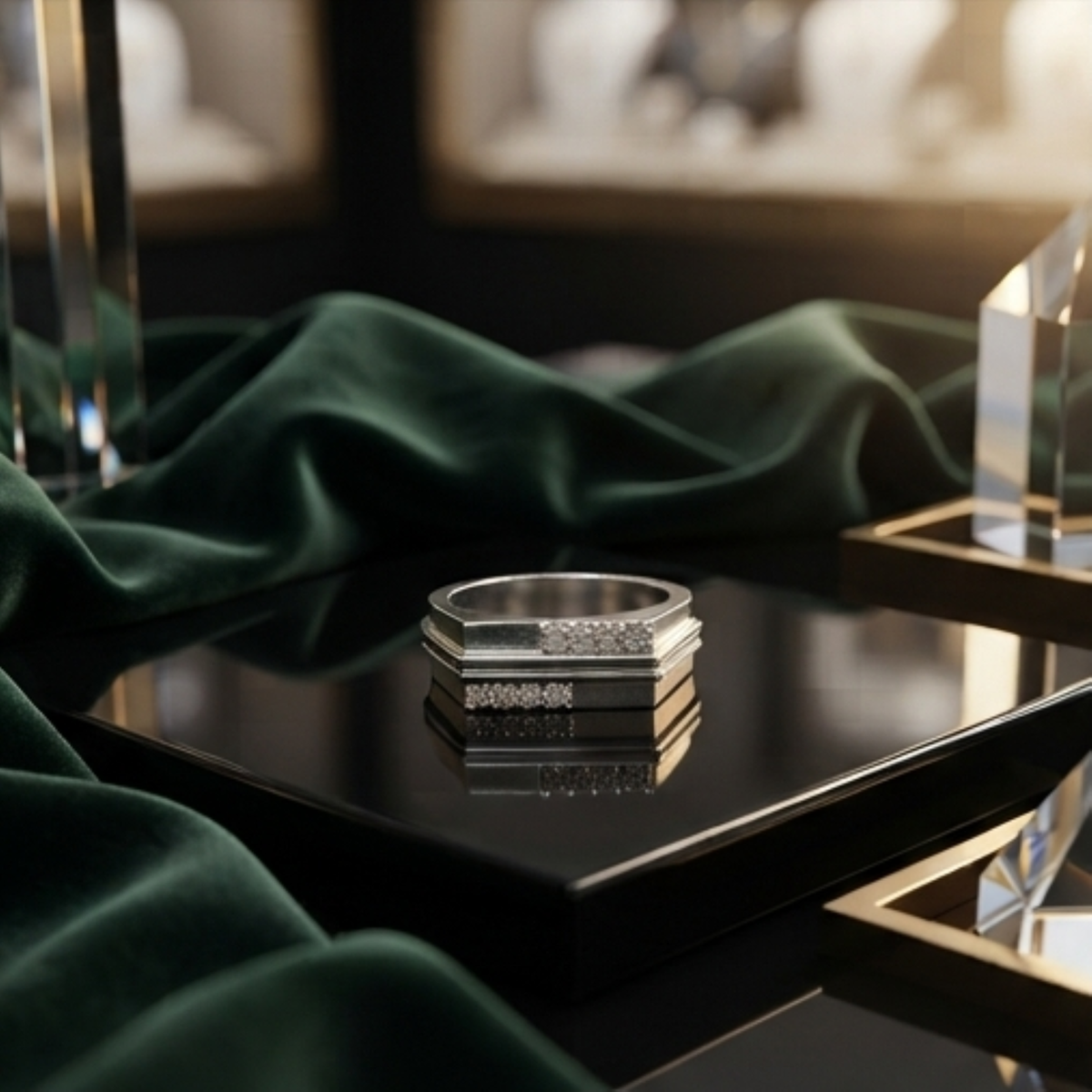 DIVYORO STACKED LINE RING