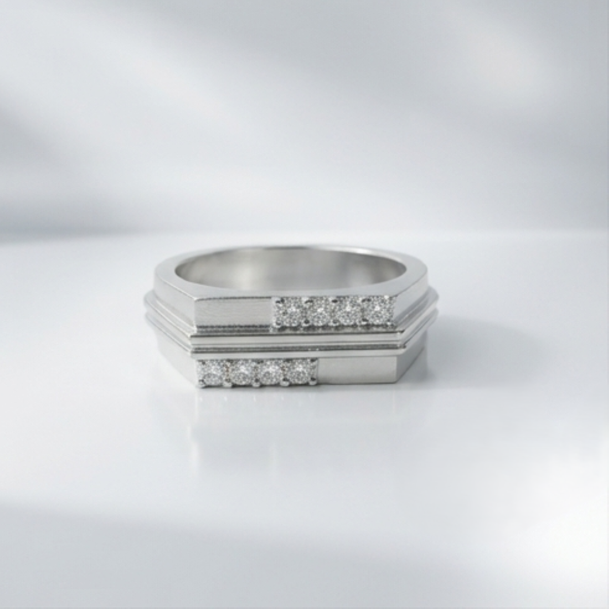 DIVYORO STACKED LINE RING