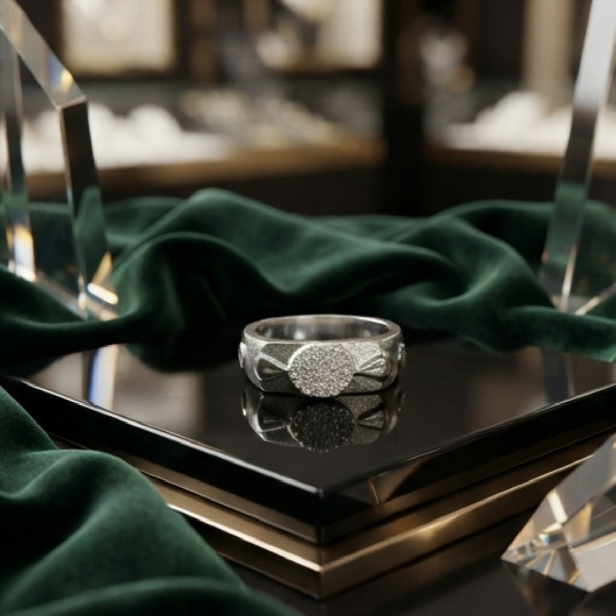 DIVYORO SIGNATURE CIRCLE MOTIF RING