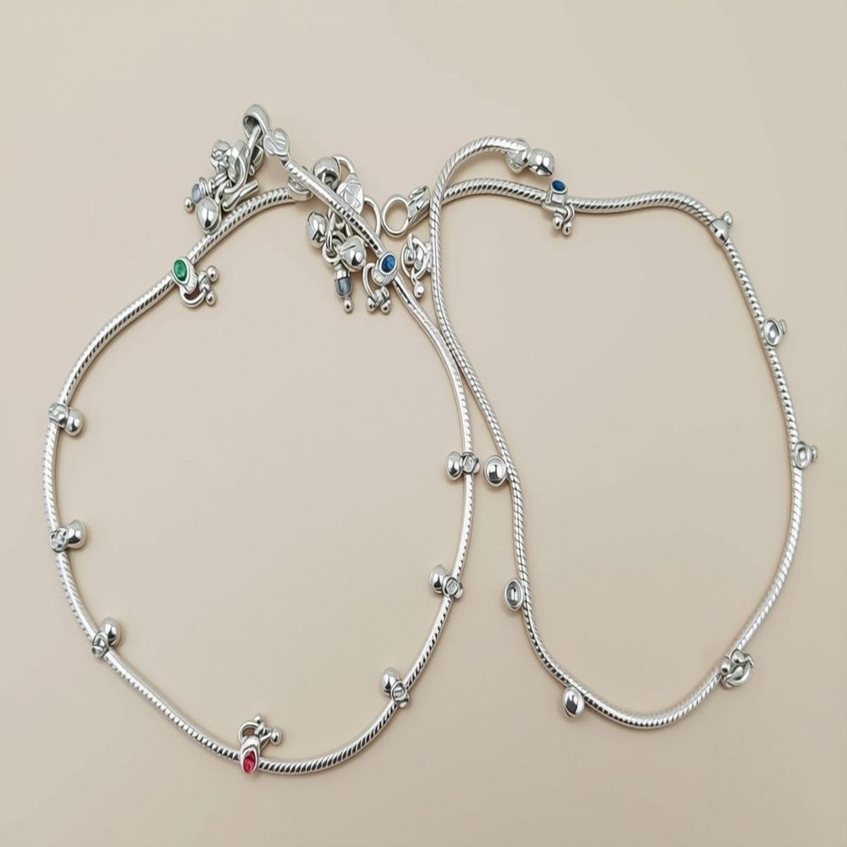 DIVYORO CHARM EMBELLISHED SILVER ANKLET