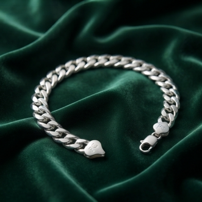 DIVYORO POLISHED FLAT INTERLOCKING BRACELET