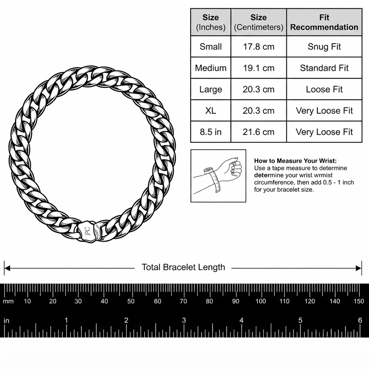 DIVYORO POLISHED FLAT INTERLOCKING BRACELET