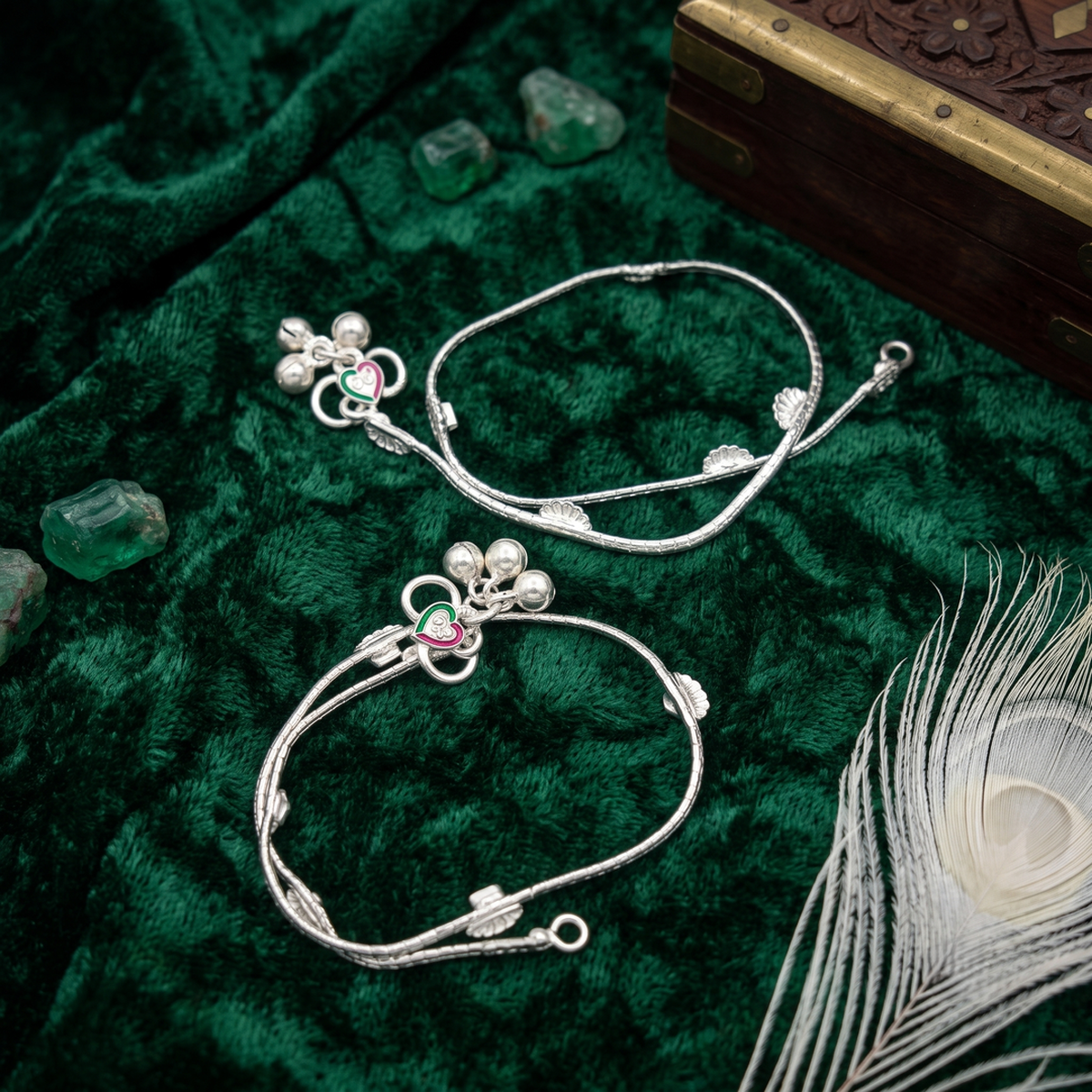 DIVYORO REGAL CHARM SILVER PAYAL