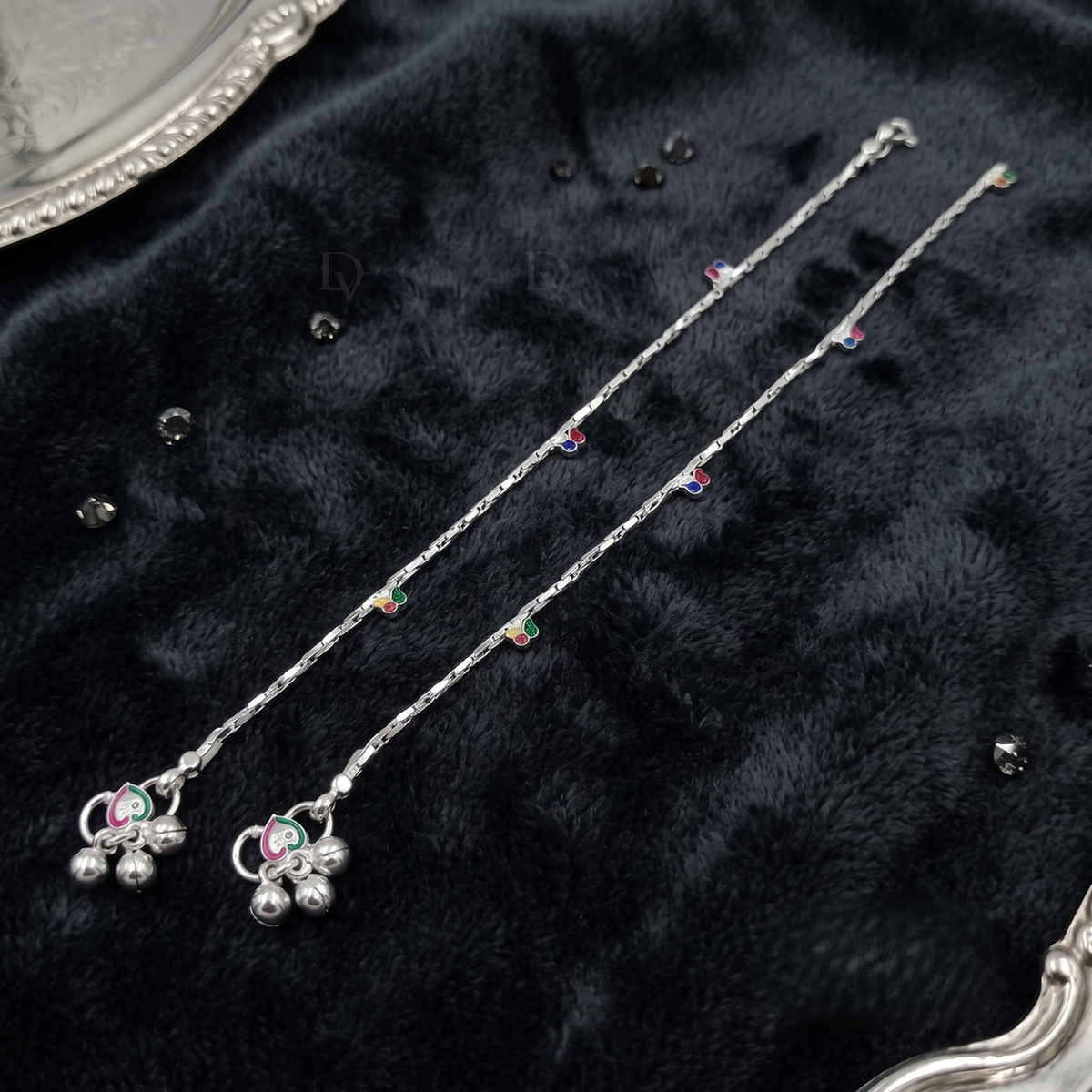 DIVYORO EVERYDAY CHARM SILVER ANKLET