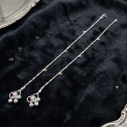 DIVYORO EVERYDAY CHARM SILVER ANKLET