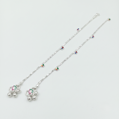 DIVYORO EVERYDAY CHARM SILVER ANKLET