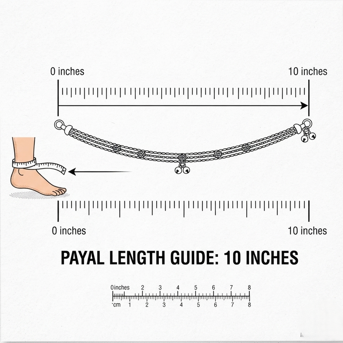 DIVYORO EVERYDAY CHARM SILVER ANKLET