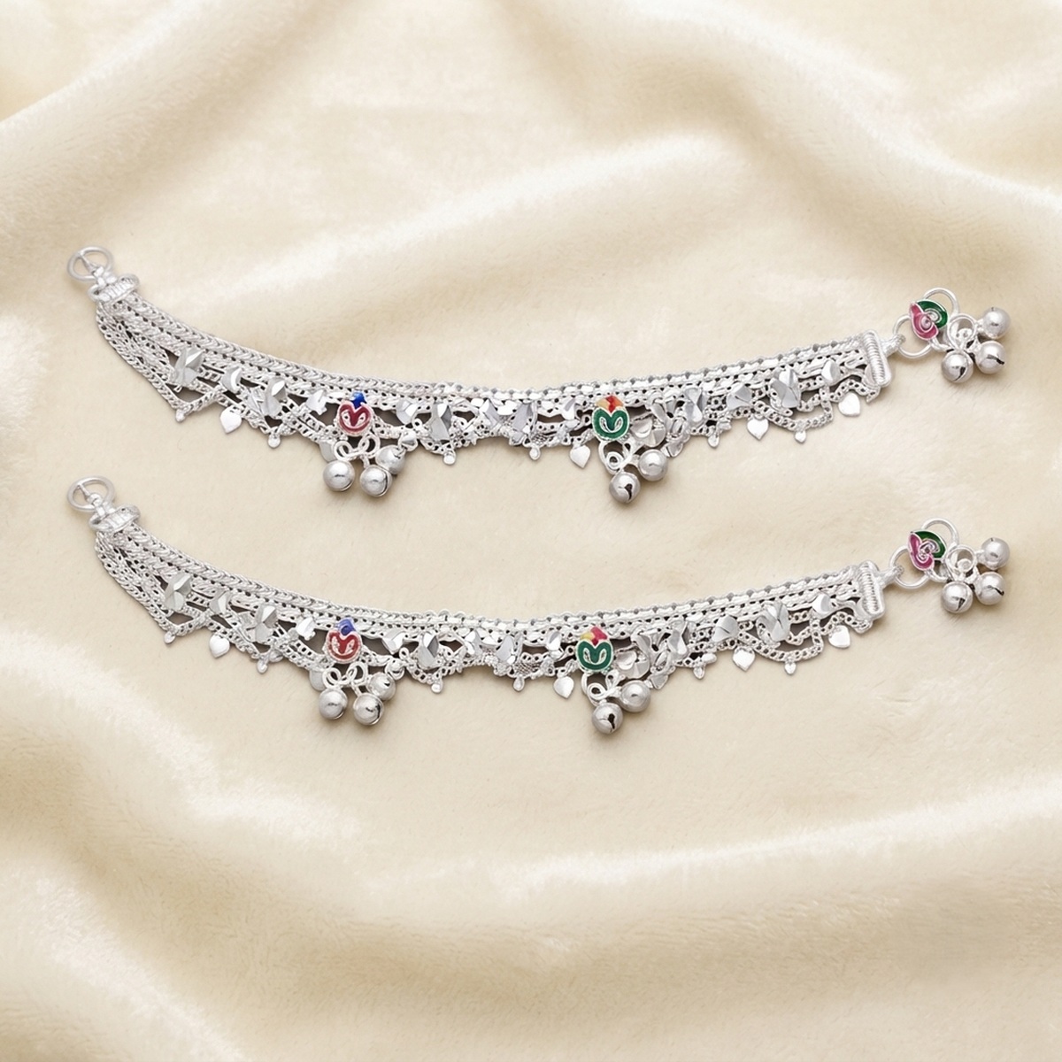 DIVYORO LAYERED ENAMEL GHUNGROO PAYAL