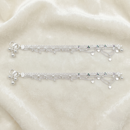 DIVYORO ELEGANT DROP CHAIN SILVER ANKLET