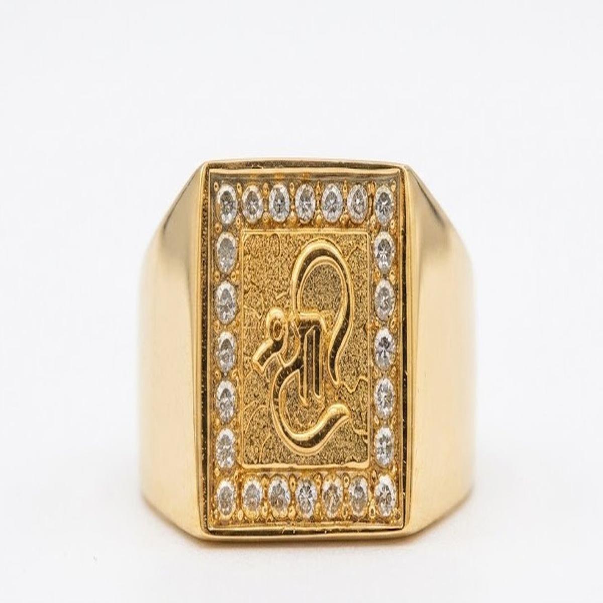 DIVYORO SHREE DEVOTIONAL DIAMOND-BORDER SIGNET